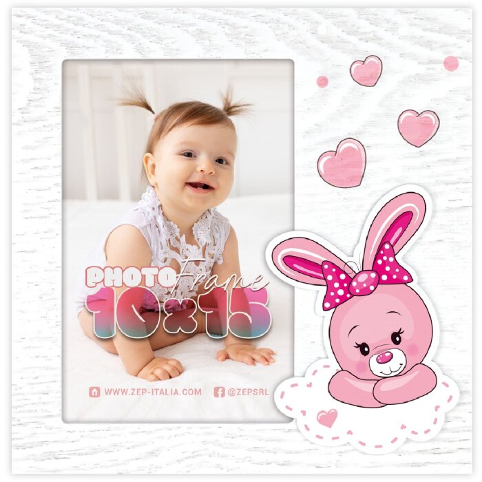 ZEP Maya pink wooden photo frame 10x15 cm