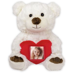 ZEP Teddy with heart picture frame 3.5x4.5 cm white...