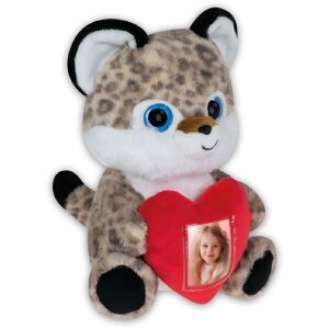 ZEP leopard teddy bear with heart frame 3.5x4.5 cm...