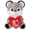 ZEP leopard teddy bear with heart frame 3.5x4.5 cm 16x13x23 cm