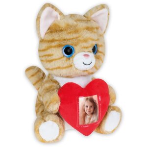 ZEP cat teddy bear with heart frame 3.5x4.5 cm 16x13x23 cm