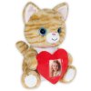 ZEP cat teddy bear with heart frame 3.5x4.5 cm 16x13x23 cm