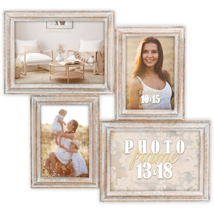 ZEP Gallery picture frame Rosel 4 photos 10x15 cm and 13x18 cm (39x37 cm) Nature