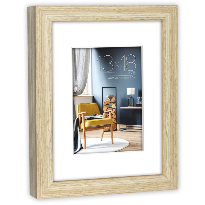 ZEP picture frame Niki natural 15x20 cm with passe-partout 10x15 cm