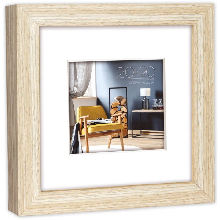 ZEP picture frame Niki natural 20x20 cm with passe-partout 15x15 cm