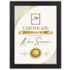 ZEP wooden picture frame Certificate black 21x29.7 cm