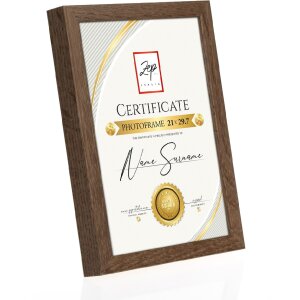 ZEP wooden picture frame Certificate brown 21x29.7 cm