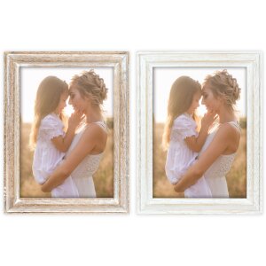 ZEP Wooden picture frame Rosel White Nature 10x15 to...