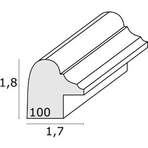 Deknudt S100F1 Oval Frame White 10x15cm Plastic Frame