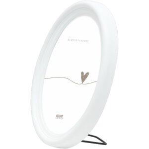 Deknudt S100F1 Oval frame white 18x24 cm plastic