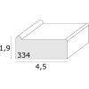 Deknudt S334PA moulding set for stretcher frames + wedges natural wood 60cm