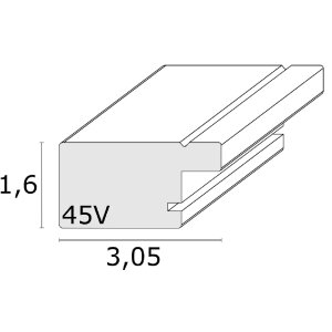 Deknudt S45VK1 picture frame white/silver inner edge 29.7x42 cm plastic