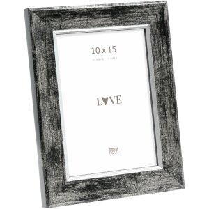 Deknudt S45YE2 Wooden frame black with silver edge 10x15 cm