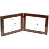 Deknudt S47EG1 Double frame burl wood colour Horizontal 10x15 cm