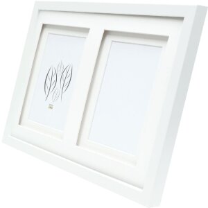 Deknudt S65KK1 picture frame white double passe-partout 2 pictures 13x18 cm