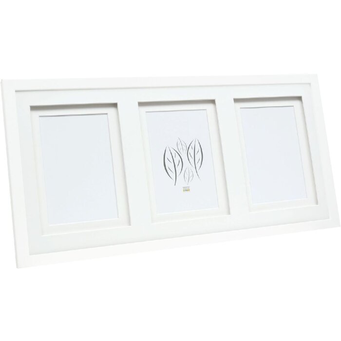 Deknudt S65KK1 picture frame white double passe-partout 3x 10x15 cm