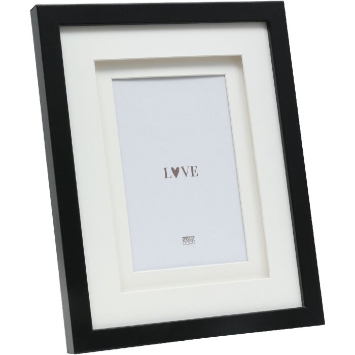 Deknudt S65KK2 picture frame black double passe-partout 13x18 cm