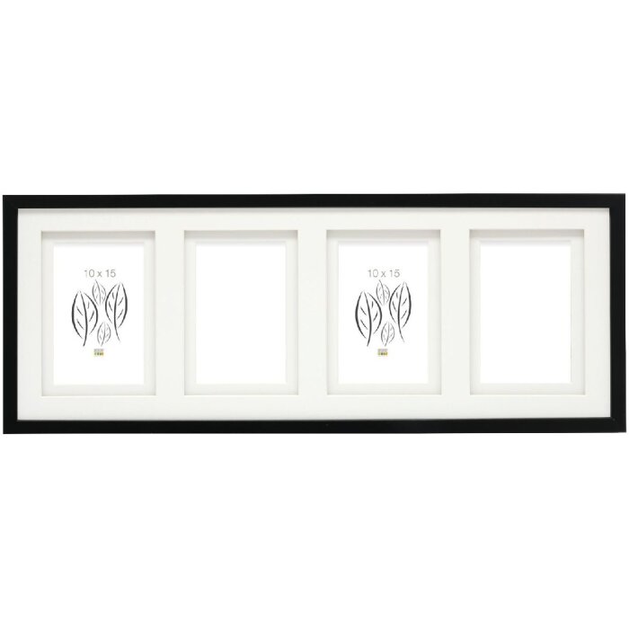 Deknudt S65KK2 Gallery frame black double passe-partout 4x10x15 cm