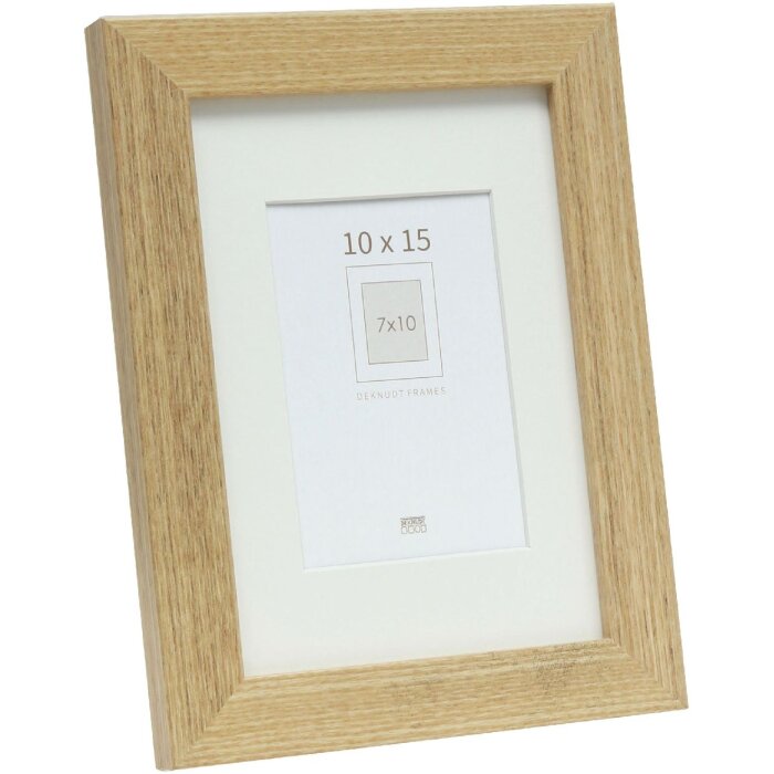 Deknudt S66KH1 picture frame oak colour passe-partout white 10x15 cm