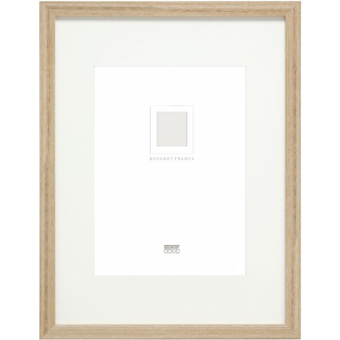 Deknudt S66KH1 picture frame oak colour white passe-partout 29.7x42 cm