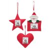 Deknudt S67HC1 Christmas Decoration Felt Red Random Motif 4x4cm