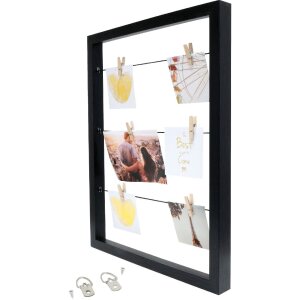 Deknudt S68VA2 Memo board black clothes pegs 30x40 cm