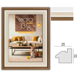 ZEP picture frame Bologna cream brown white MDF 10x15 to...