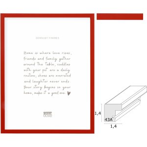 Deknudt S43AK4 Wooden Frame Red Narrow Block Profile...