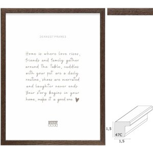 Deknudt S47CJ3 picture frame dark oak solid 10x15 cm to...