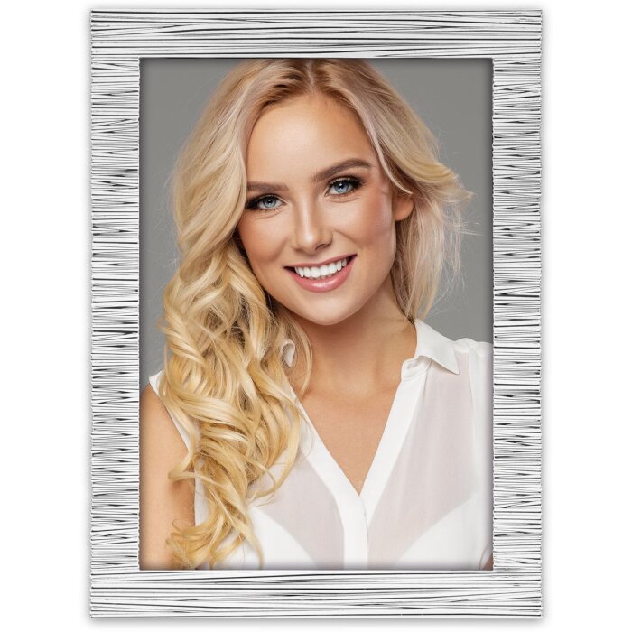 ZEP metal portrait frame Danzica 10x15 cm and 13x18 cm silver glossy