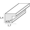 Deknudt S47EE2 frame silver black edge 10x15 cm to 40x50 cm