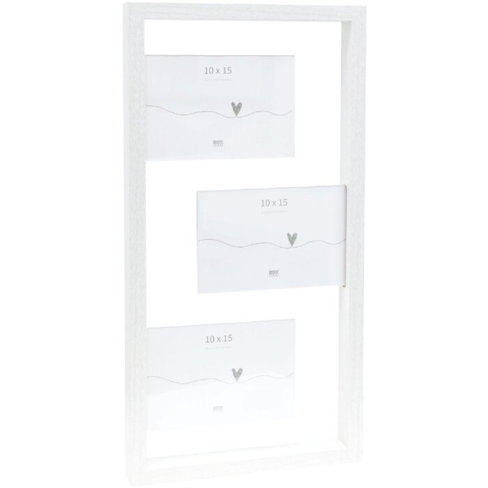 Deknudt S68UA1 picture frame white for 3 pictures 10x15 cm