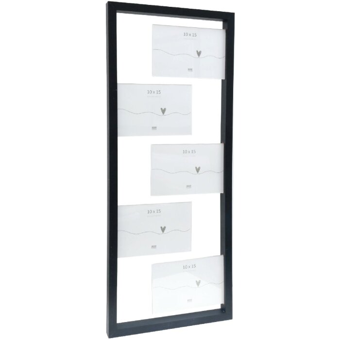 Deknudt S68UA2 picture frame black 10x15 cm for 5 pictures