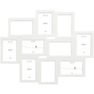 Deknudt S68UC1 picture wall frame white 10 photos 10x15 cm