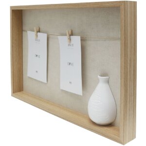 Deknudt S68UD3 Memo board natural wood beige linen...