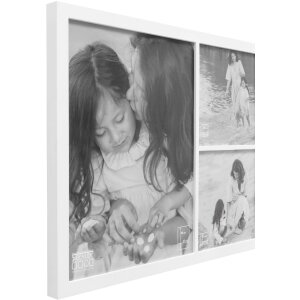 Deknudt S68WB1 Gallery Frame White 3 pictures 2x 18x18 cm...