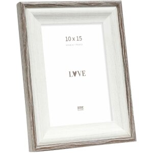 Deknudt S68VG2 picture frame white brown-grey edge 10x15...