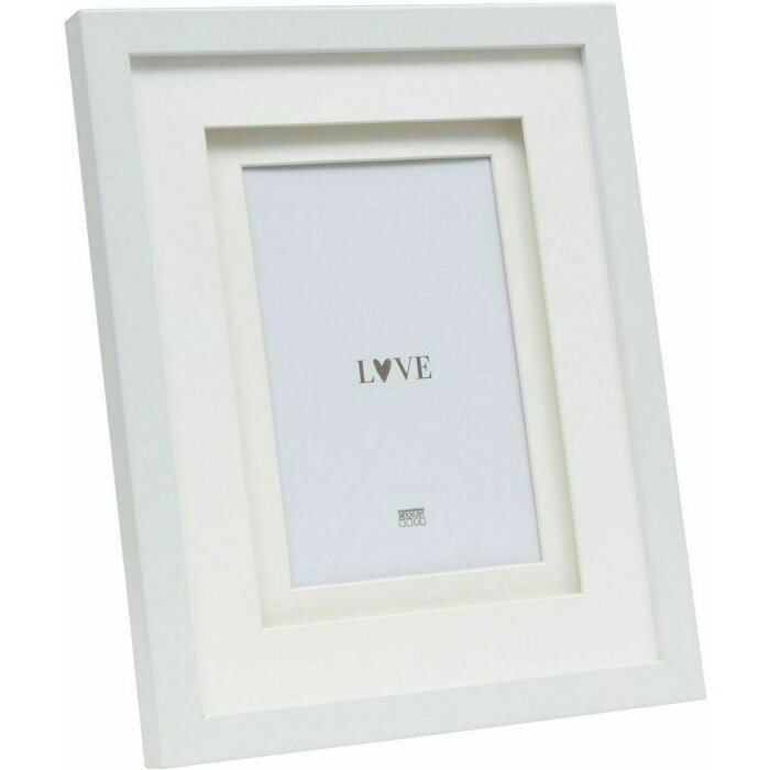 Deknudt S65KK1 picture frame white double passe-partout 10x15 cm