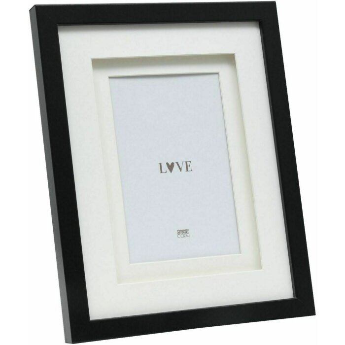 Deknudt S65KK2 Picture Frame Black Double Passepartout 10x15 cm