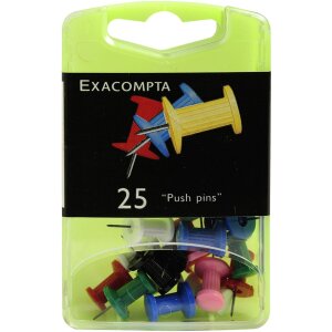 Exacompta pinboard pins blister box 25 pieces