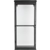 Display cabinet iron glass black 31x21x70 cm Wall shelf