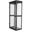 Display cabinet iron glass black 31x21x70 cm Wall shelf