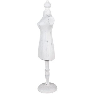 Jewellery stand wooden mannequin white 13x11x51 cm