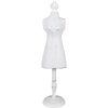 Jewellery stand wooden mannequin white 13x11x51 cm