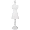 Jewellery stand wooden mannequin white 13x11x51 cm