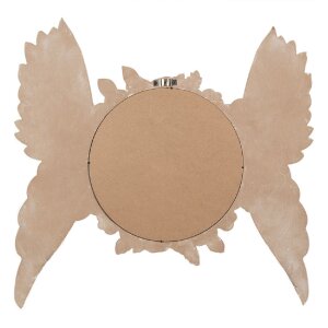 Clayre & Eef Wall Mirror Round Beige Wings & Roses Design 62x5x60 cm