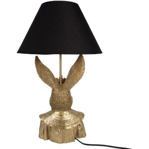 Clayre & Eef 5LMC0034 Table Lamp Bunny Gold Black 37x61 cm E27/max 60W