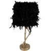 Clayre & Eef 5LMC0035 Table lamp black feathers 30x30x69 cm E27/max 1x60W