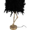 Clayre & Eef 5LMC0035 Table lamp black feathers 30x30x69 cm E27/max 1x60W