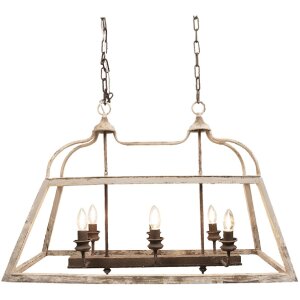 Clayre & Eef 5LMP237 Hanging Lamp Antique White...